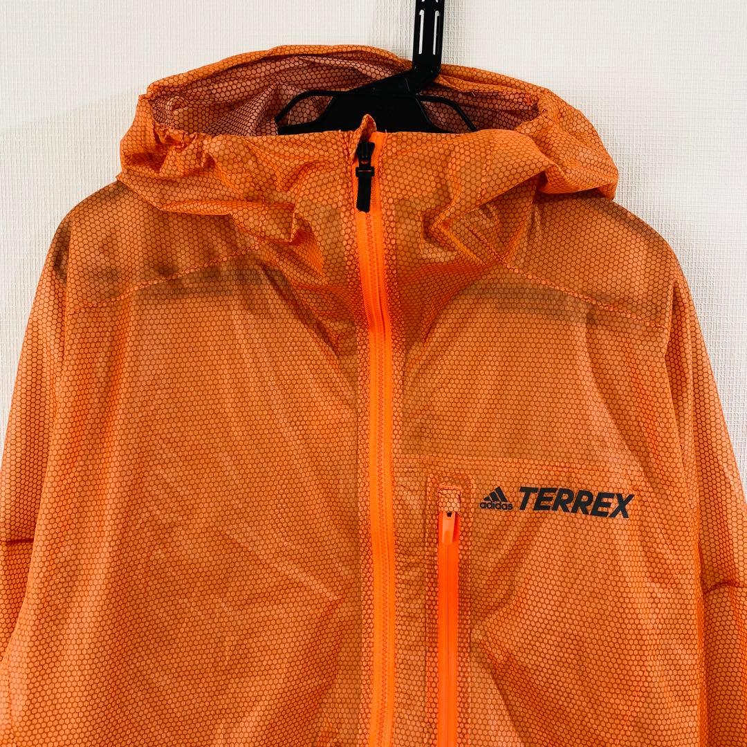 アディダス テレックス RAIN.RDY トレイルランニングジャケット オレンジ