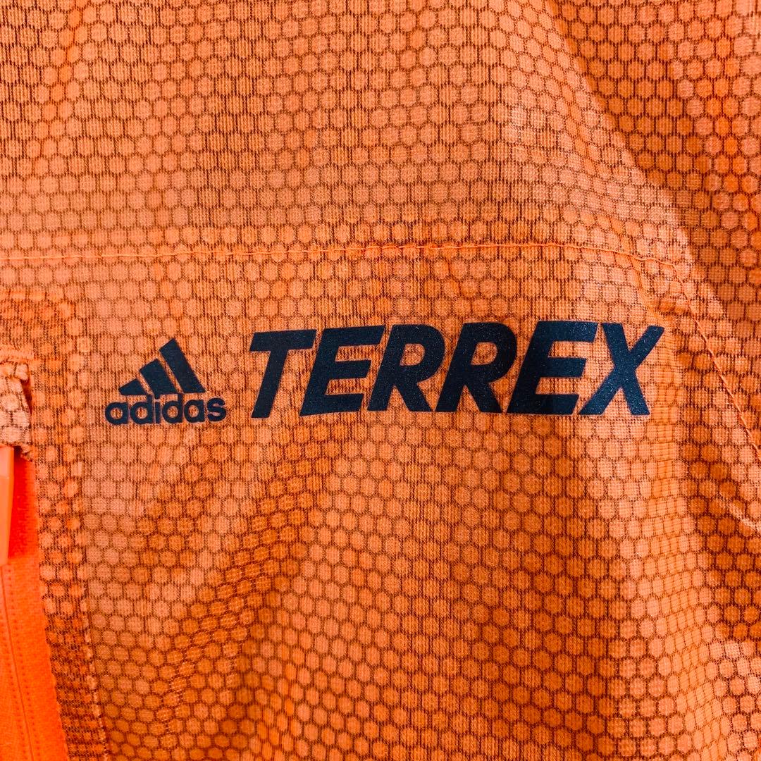アディダス テレックス RAIN.RDY トレイルランニングジャケット オレンジ
