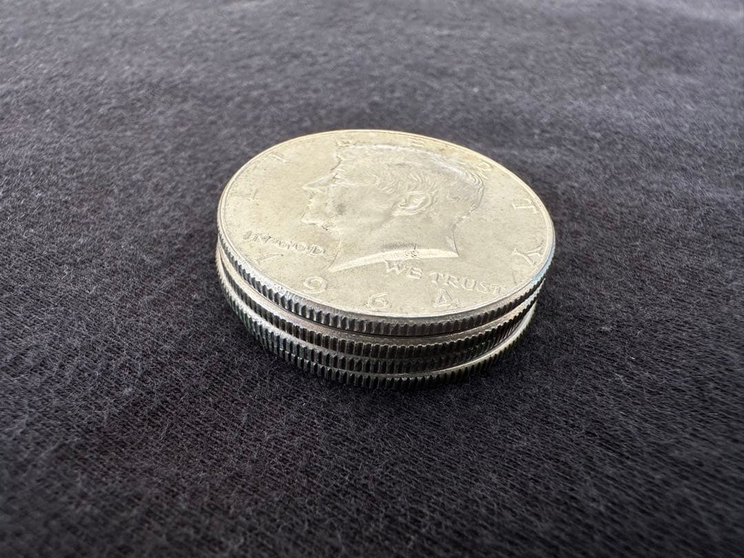 【銀価格高騰中】米国ケネディ銀貨 4枚セット (1964年 90%銀貨入り)