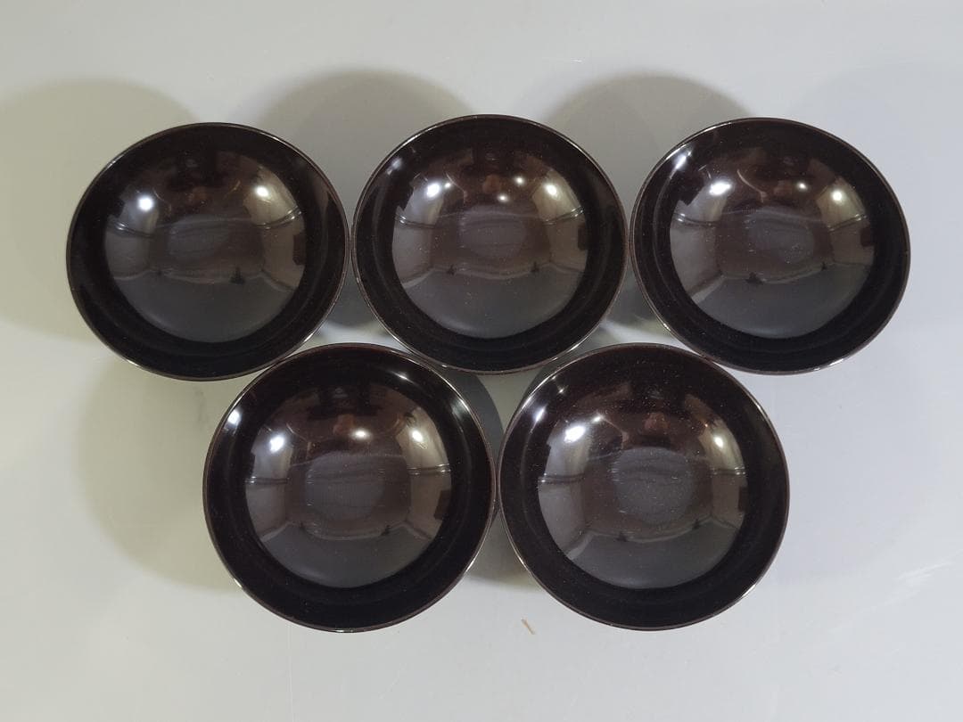 DT347 松庵好 鷹の羽吸物椀 塗師 道恵 共箱 時代物