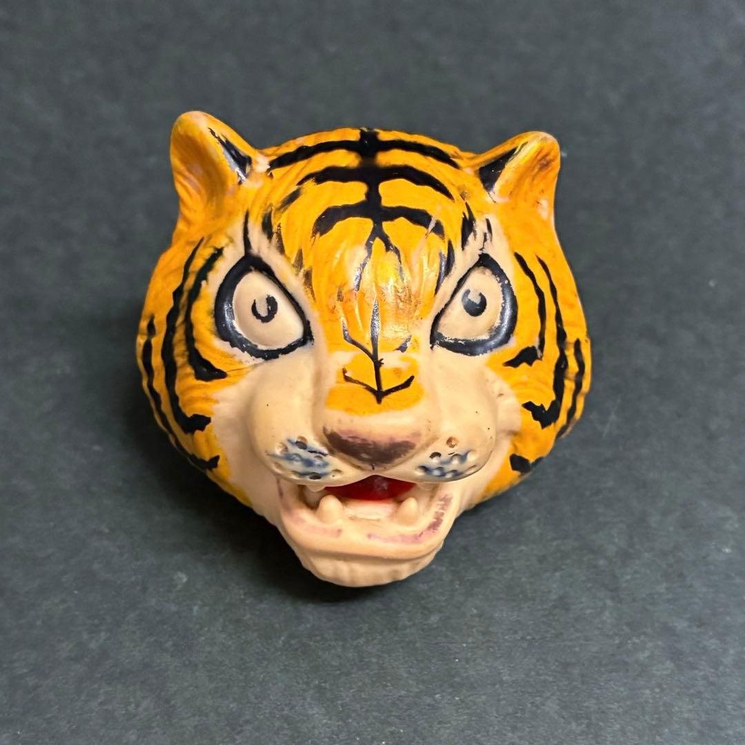 【昭和当時物】■ 中嶋製作所 マスク面取れ タイガーマスク ソフビ