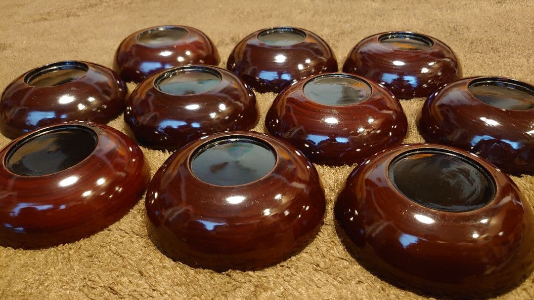 輪島塗　漆器　金蒔絵　蒔絵　ひねり文様　豆皿　菓子皿　１０客