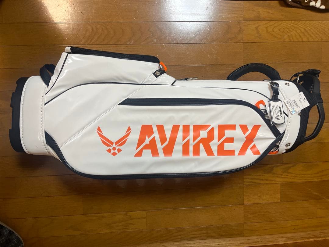 アビレックスゴルフ　キャディバッグ ホワイト U.S.A.F.ロゴ付き