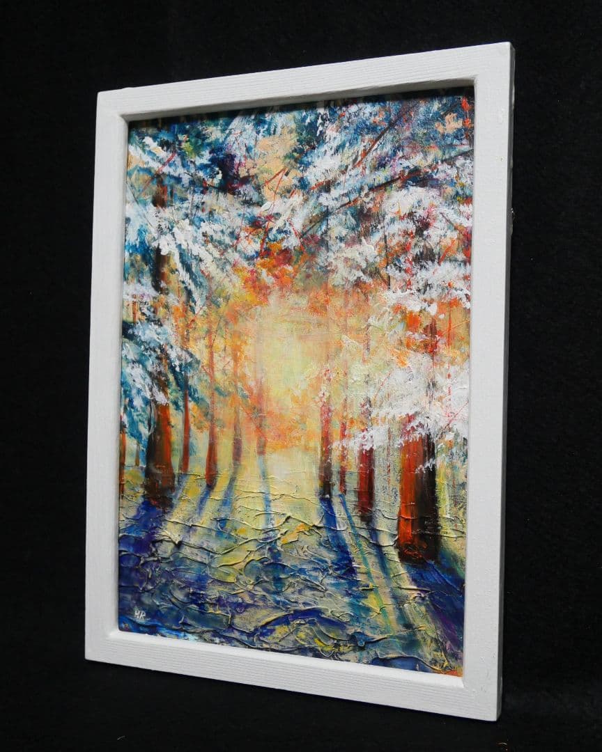 油絵 油彩 油彩画 絵 絵画 【暖かい冬】