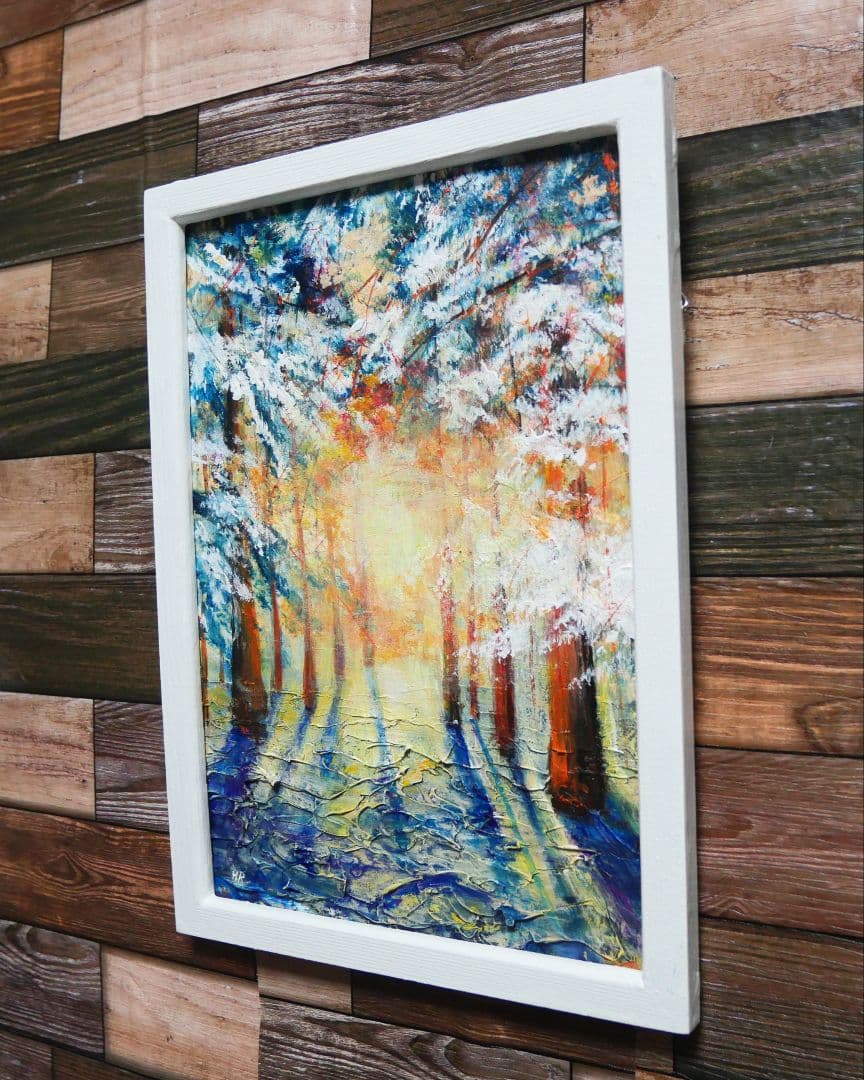 油絵 油彩 油彩画 絵 絵画 【暖かい冬】