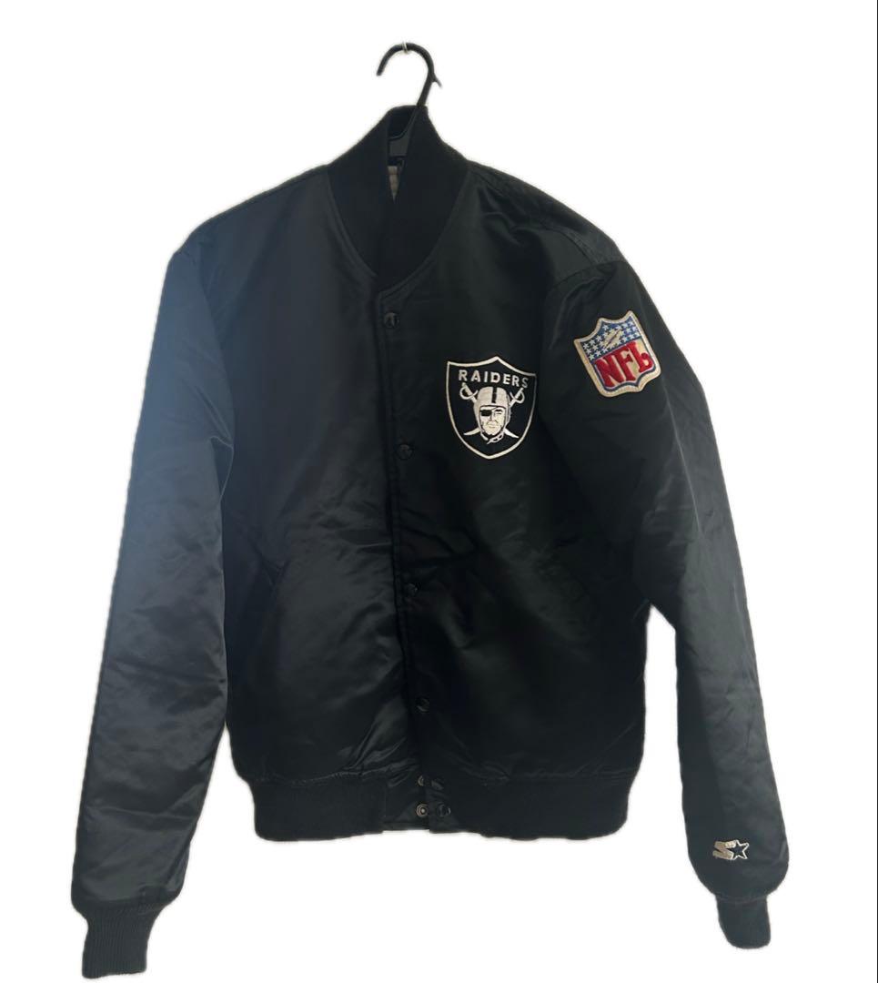 USA製 レイダース スターター ナイロンスタジアムジャンパー M