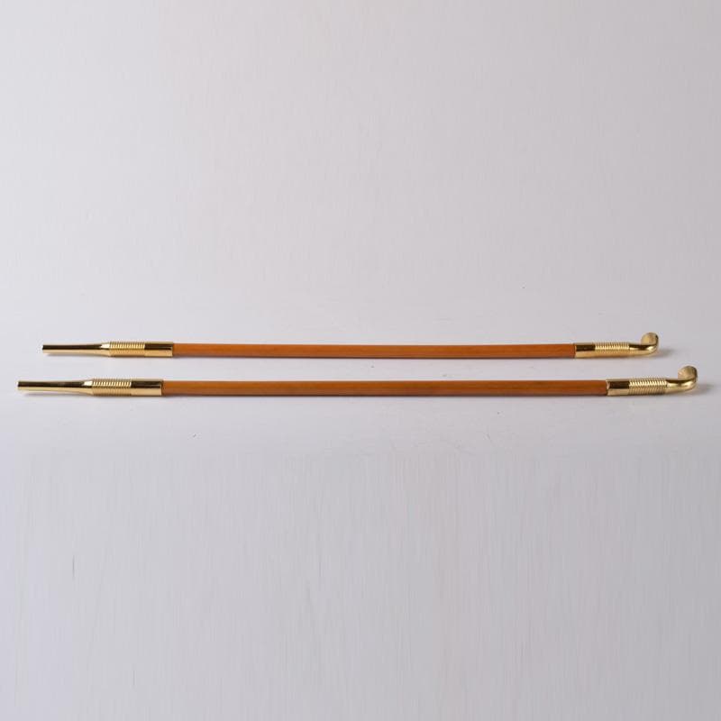 金工師　木村清斎作　而妙斎好　煙管　一對　共布共箱　C　7787