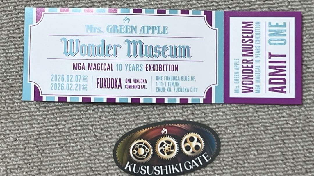 ミセス Wonder Museum トートバッグ福岡限定、入場券&ステッカー