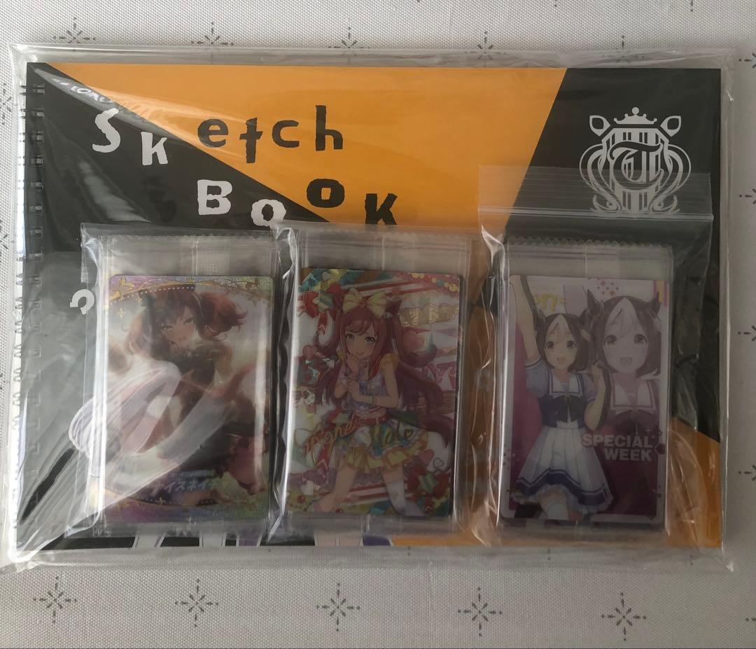 ウマ娘 カ－ド 第1〜8Ｒ.SPR コンプ スケッチブック、フラットケースお纏め