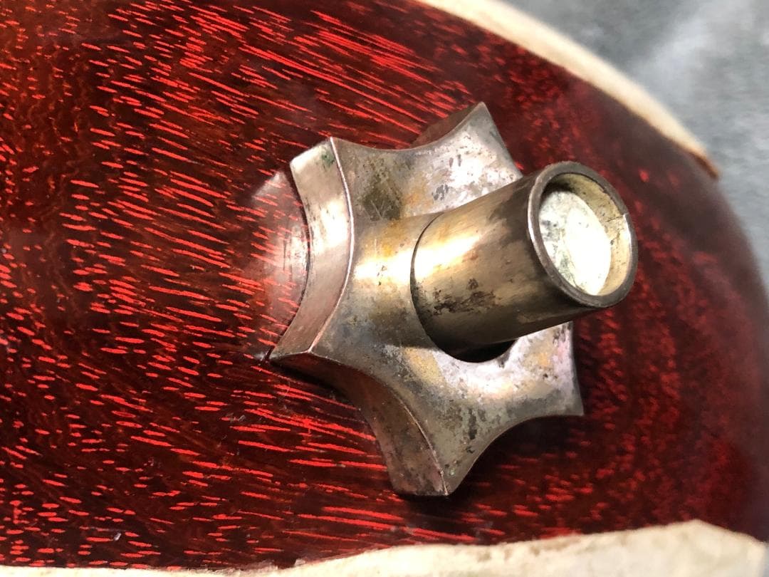 ◆義太夫 三味線 明治2年巳霜月 名古屋浅田屋製 紅木 星形金物◆