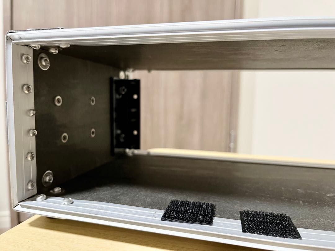 ラックケース 2U ショート・ハーフサイズ　ブルー・青色