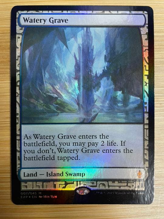 【美品】MTG 湿った墓 / Watery Grave [EXP] Foil