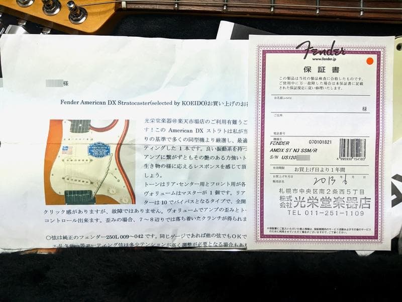 最終値下げ 光栄堂選抜品 Fender USA AM DX ストラト パーツUG