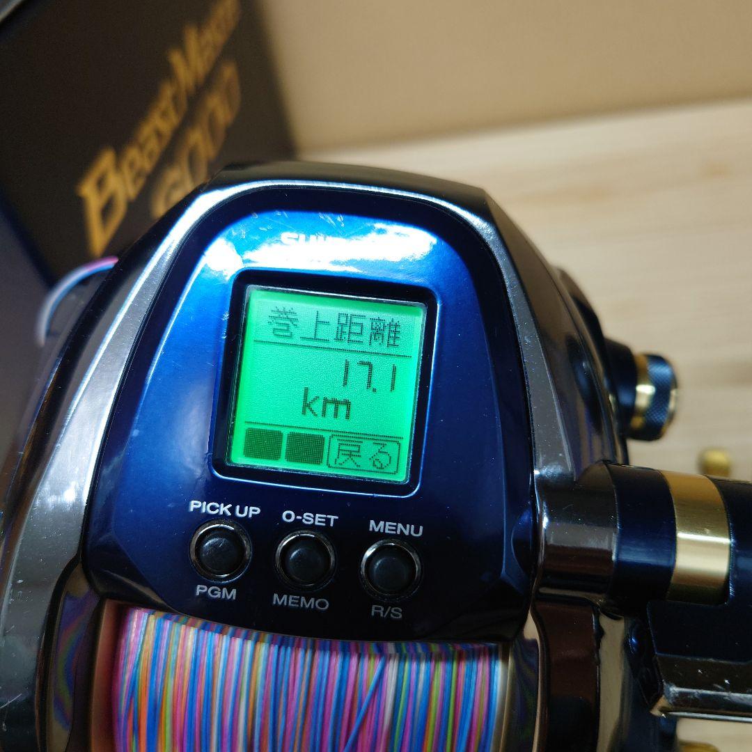 シマノ　19ビーストマスター 6000 電動リール　８号ライン付距離少