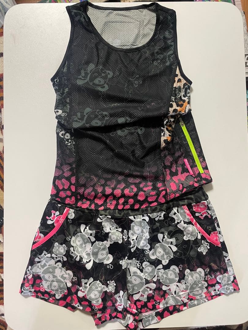 RUN PANDA ランニングタンクトップ&ショートパンツ