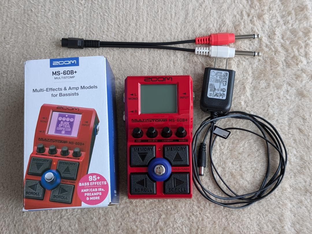 ZOOM MS-60B+ 、ACアダプター、オーディオ変換ケーブル