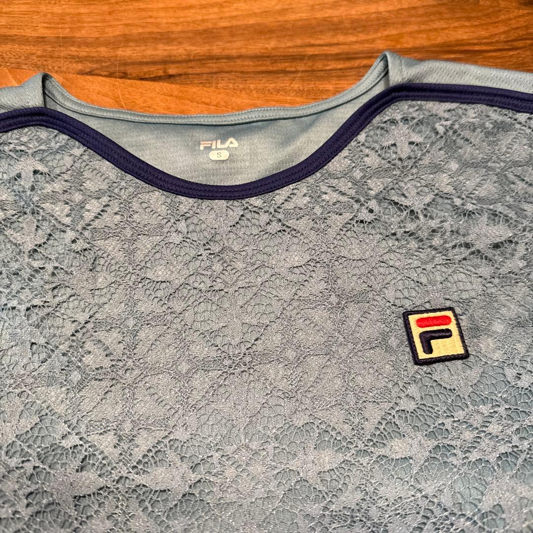 FILA テニスウェア レース　セットアップ深緑色