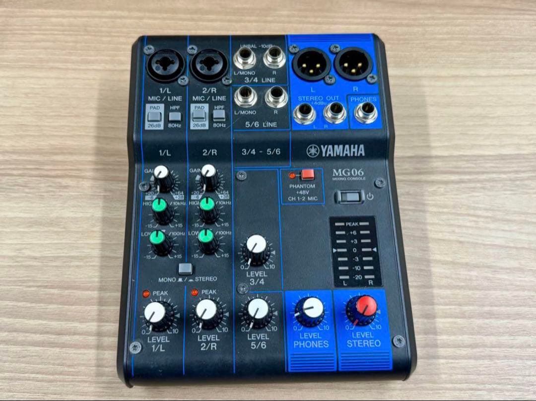 Yamaha MG06 6chアナログミキサー