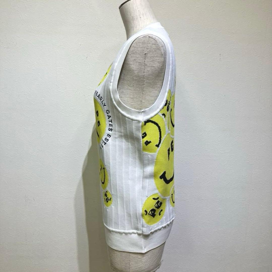 PEARLY GATES スマイリーフェイス　ニットベスト　Ｖネック　サイズ1