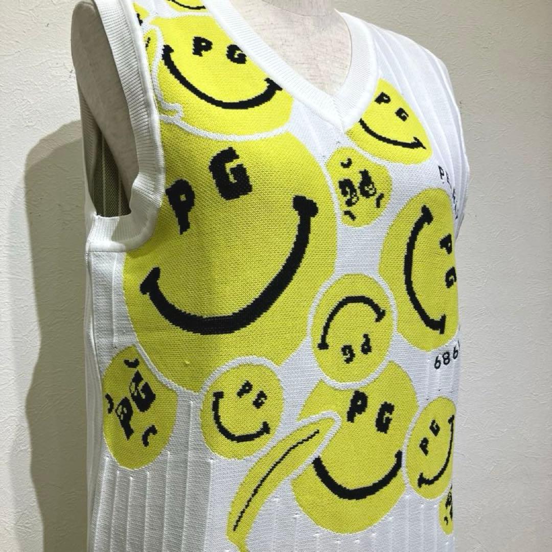 PEARLY GATES スマイリーフェイス　ニットベスト　Ｖネック　サイズ1