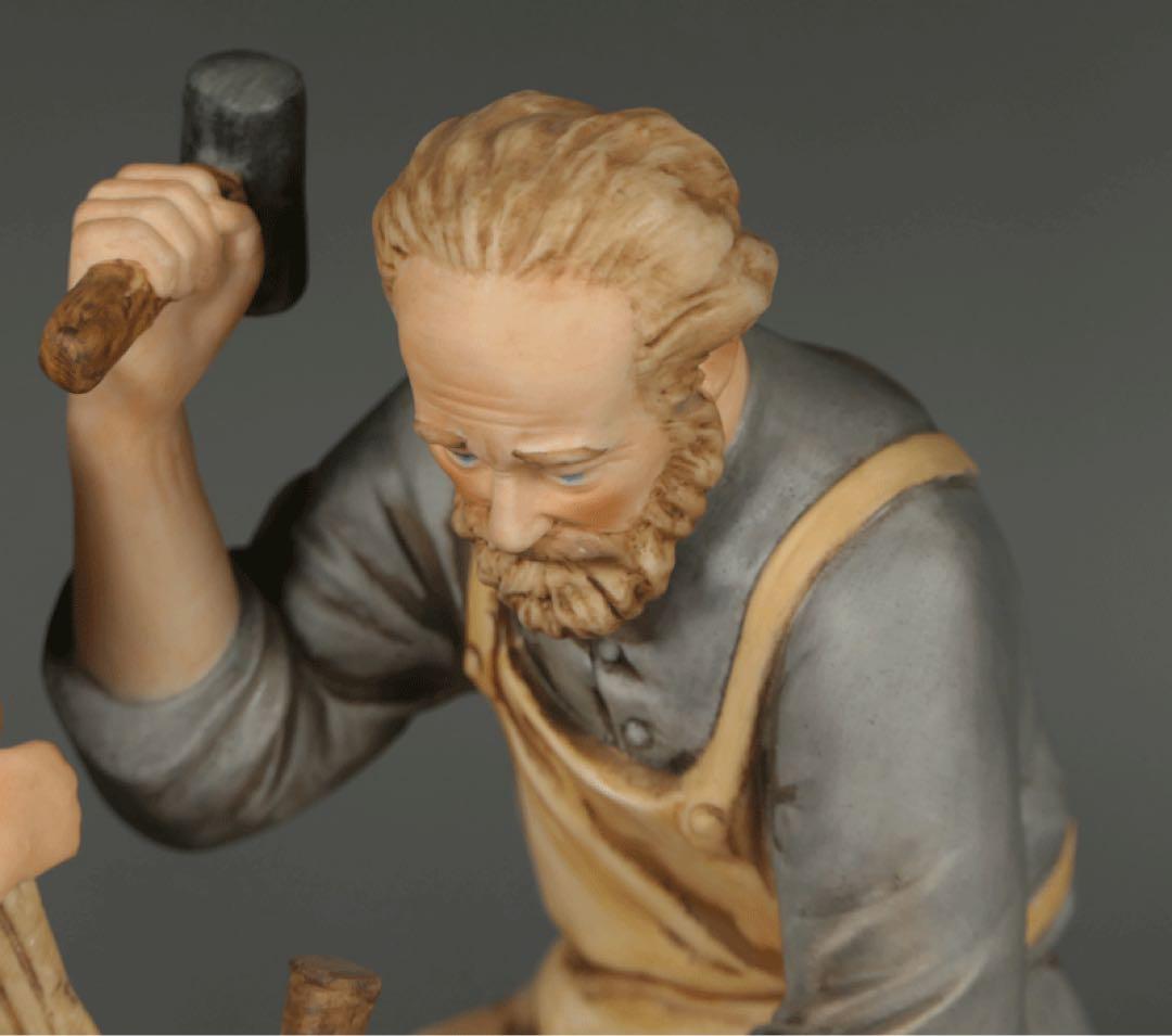 【聖父子 イエスとヨセフ 】 陶器 西洋彫刻 キリスト教美術