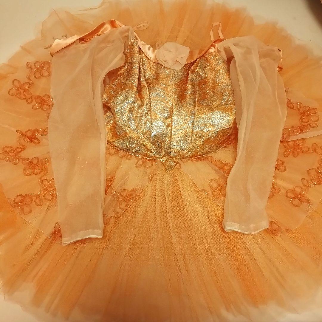SALE‼️サーモンピンク ラメ入り バレエ衣装　オーロラ1幕