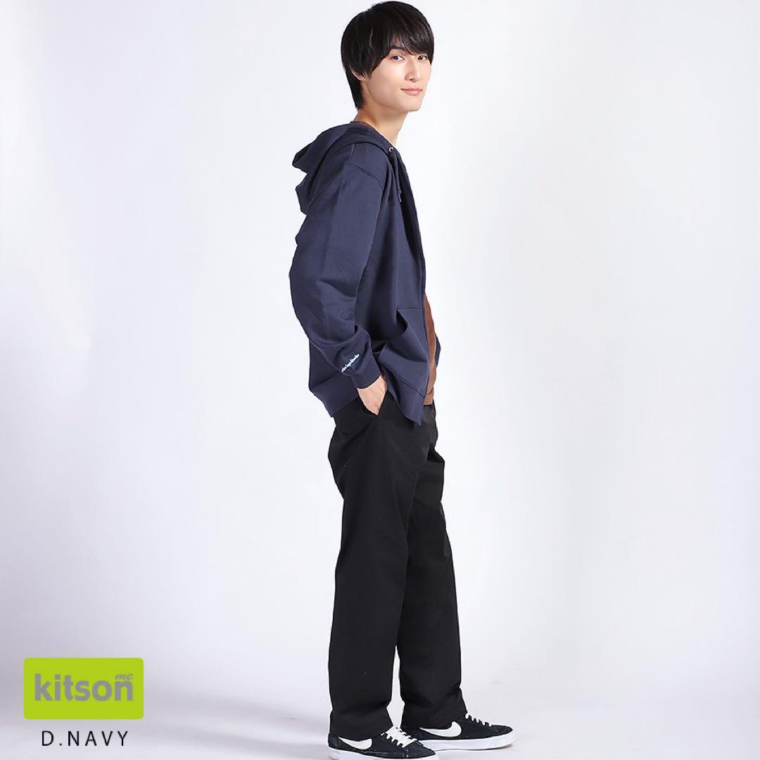 飯島颯 × Kitson meコラボZIPパーカー/ユニセックスL/D.NAVY