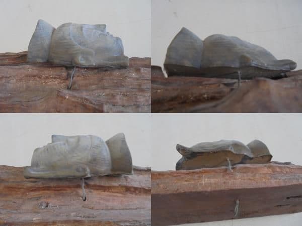 AKa6879　懸仏　掛仏　観音菩薩　仏教美術　木彫