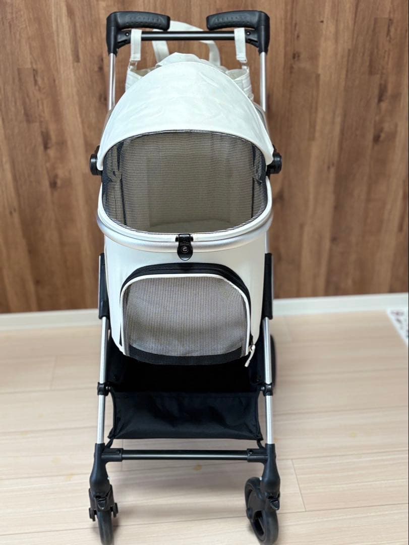値下【美品】ペットパラダイス ペットカート smooca mini 白（保証有）