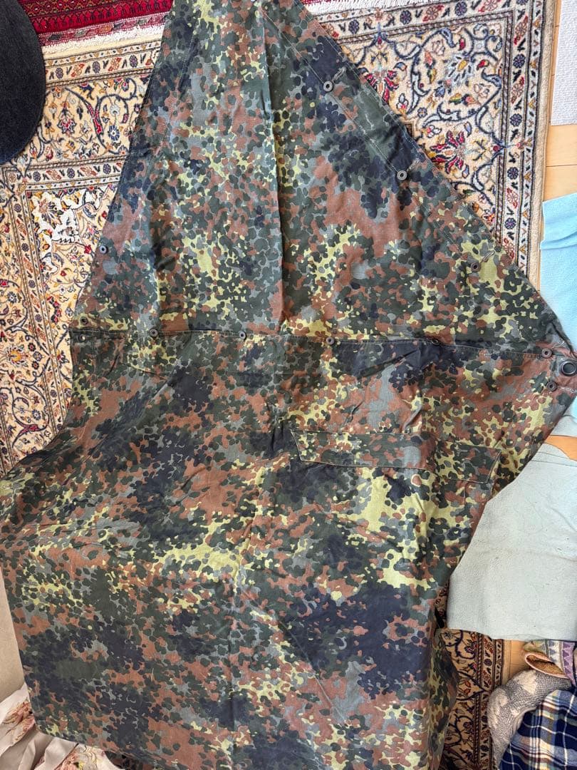 h*o様 美品　ドイツ軍フレクターンカモポンチョテント　収納袋付き
