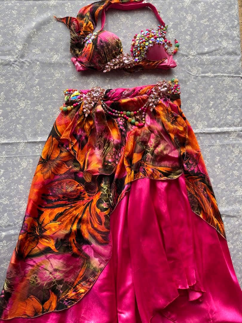 ベリーダンスセットアップ ピンク