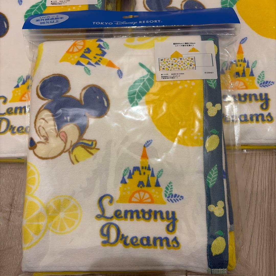 新品未開封ディズニーリゾートフード付きタオル レモニー　レモン　5個セット
