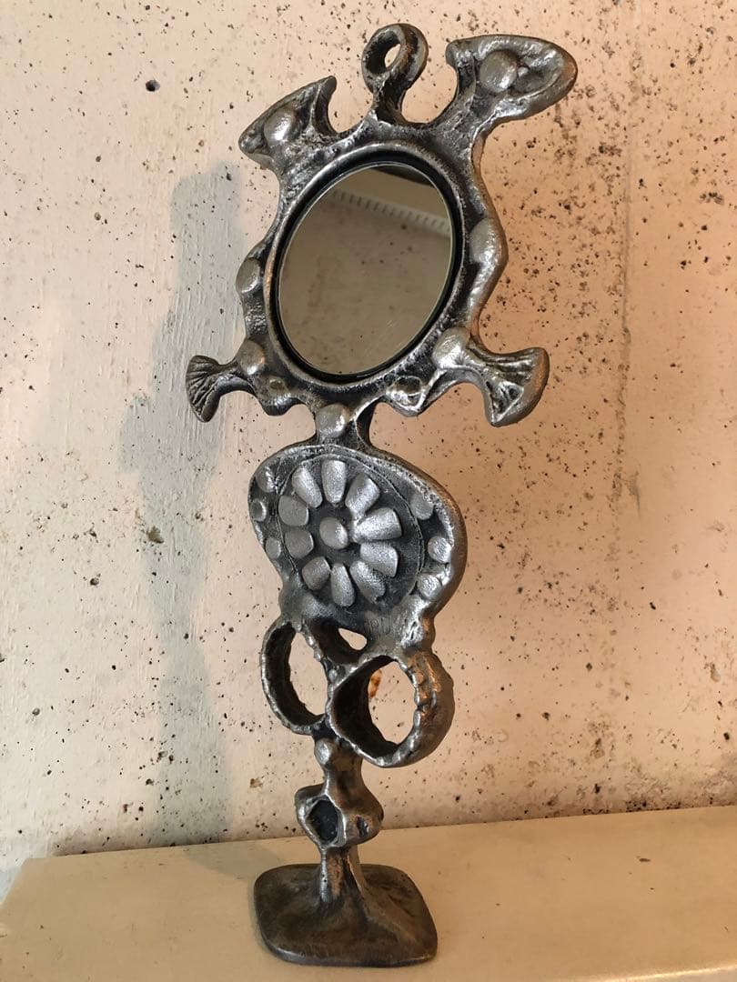 【値下しました】DON DRUMM ドン・ドラム　アルミ彫刻　ミラー　ビンテージ