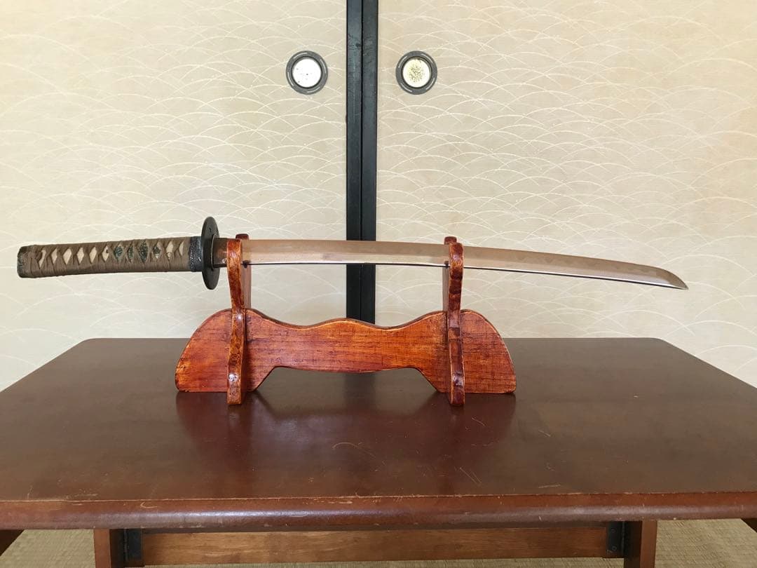 古い模造刀脇差、小柄付