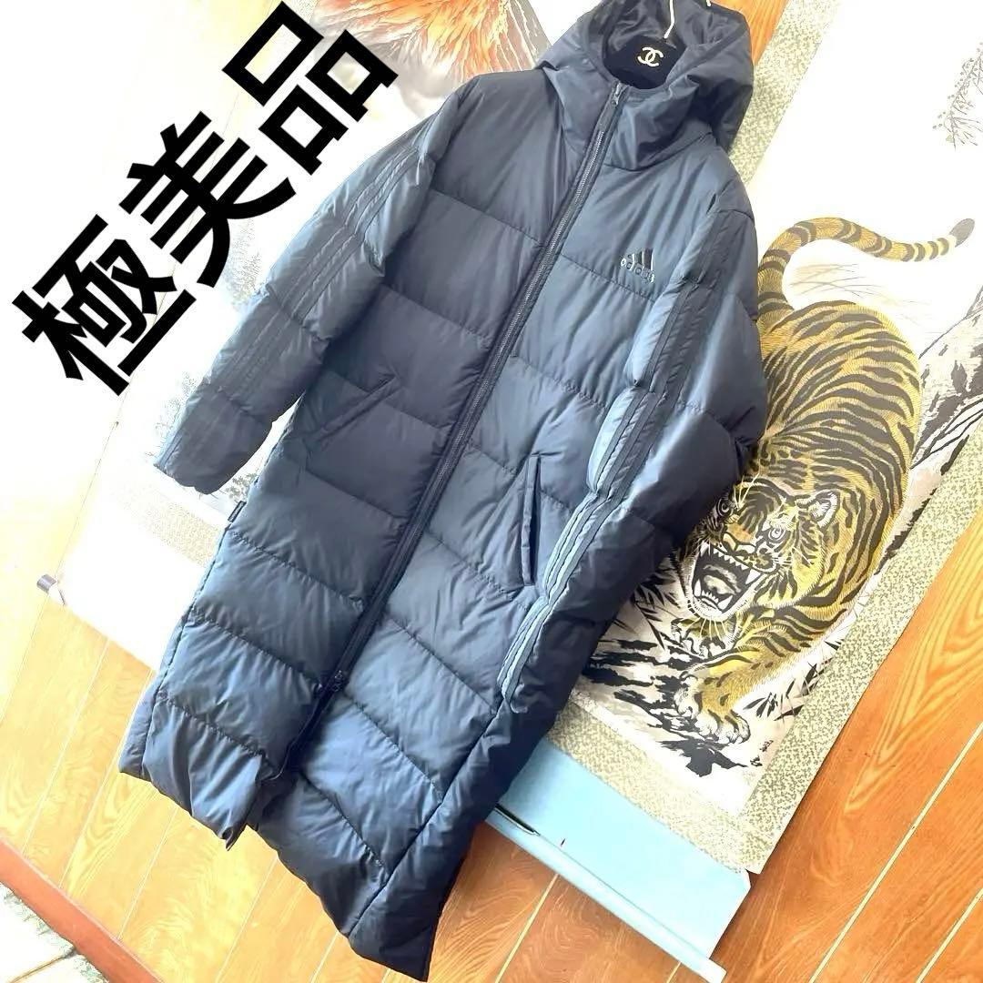 adidas アディダス ライト ロング　ダウンコート ベンチコート　XL