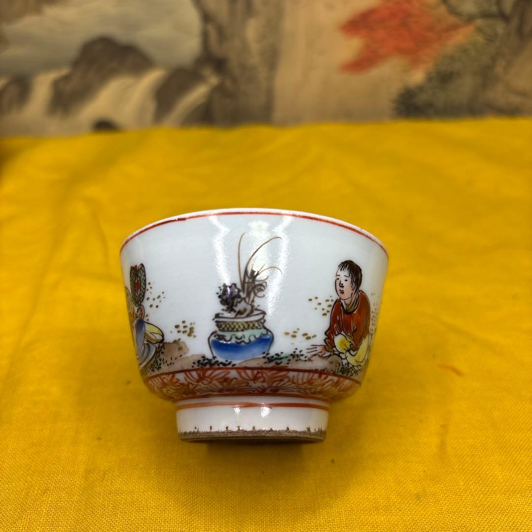 水越三兵衛　煎茶器 五客 旧作 時代箱　古美術　大珍品　1054