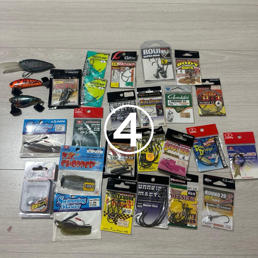 バス釣り引退セット 大量ワーム、ハードルアー、針、ラバージグ、セット