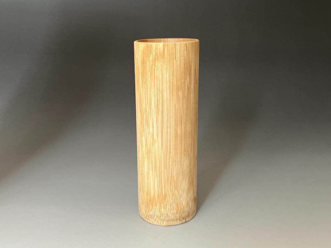 高野宗陵作　竹　一重切　花入　堀内宗完書付　銘「清閑」