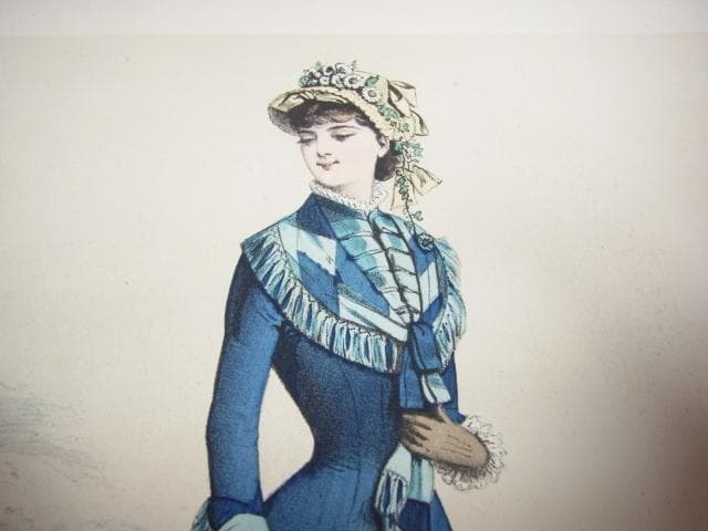1881年銅版画◆フランス ファッション誌『ラ・モード・イリュストレ』No.22