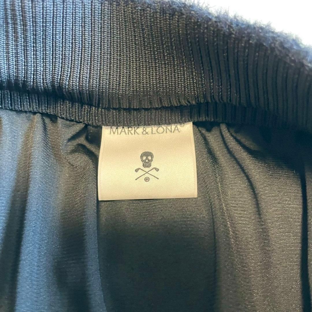 美品【マーク＆ロナ】ゴルフウェア スカート ロゴ スカル ラインストーン 白 L