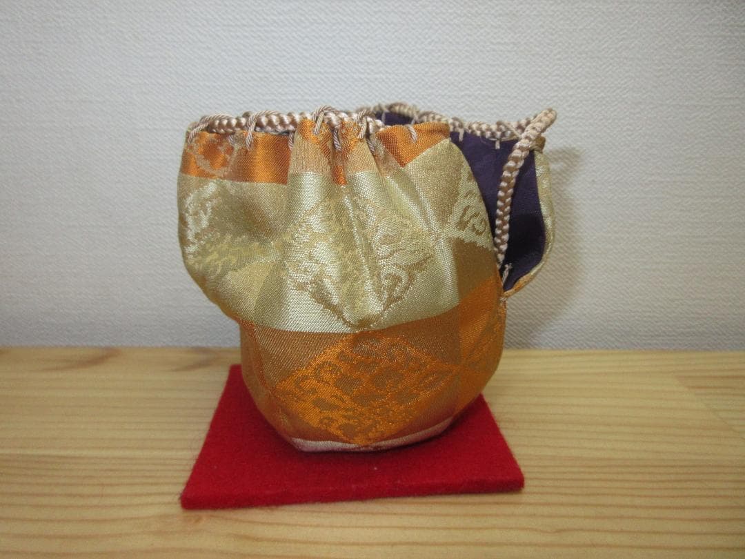 送料込【逢絢亭・新品】茶道具 仕覆 四滴茶入仕覆 正絹 万暦緞子 日本製