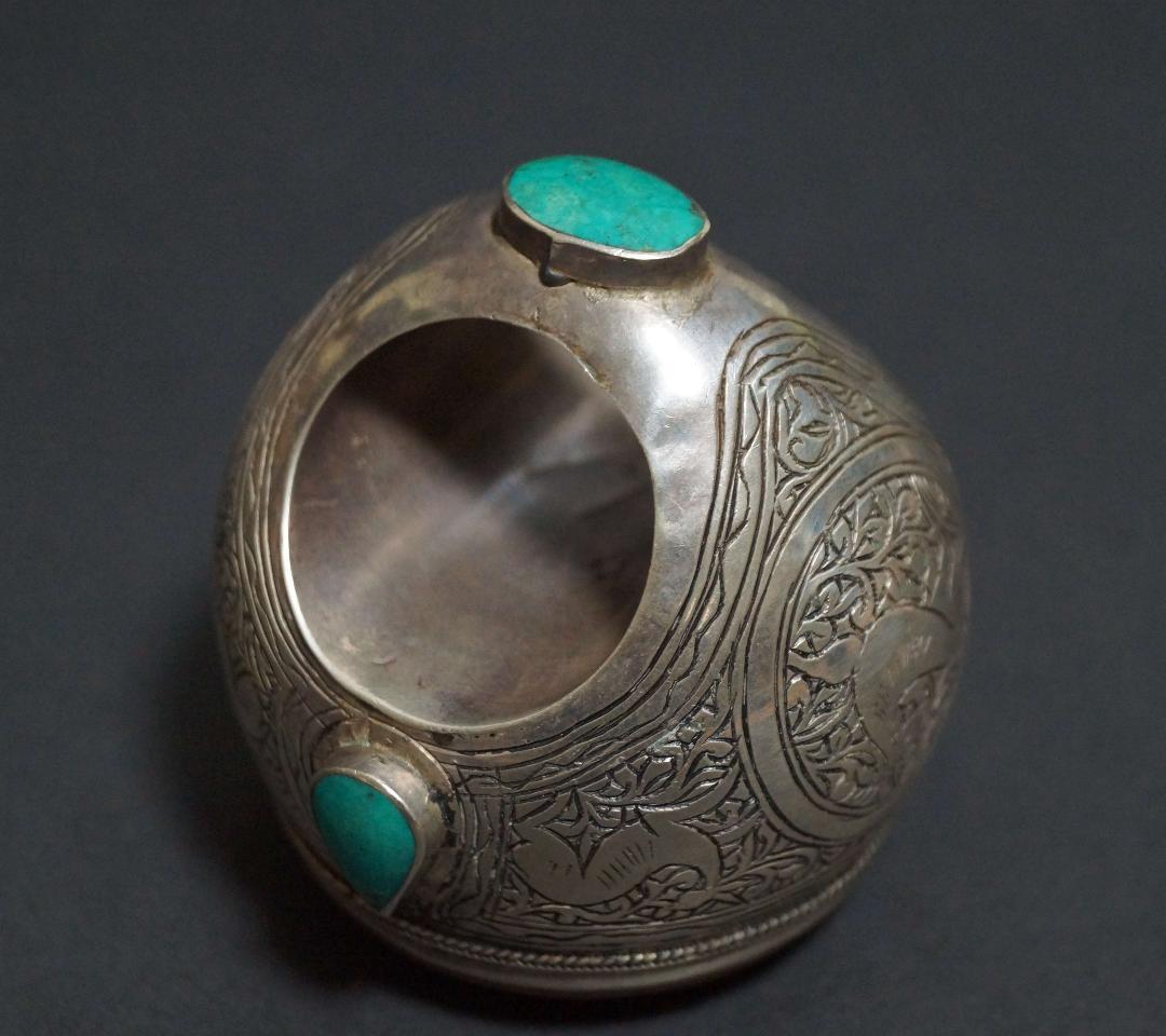 ササン朝ペルシャ期ジュエリーカーネリアン馬柄インタリオ/アマゾナイト象嵌銀製指輪