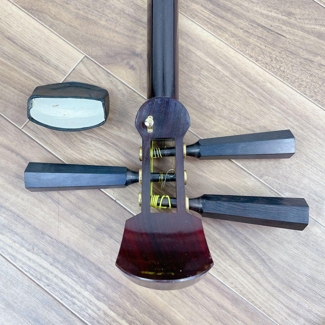 津軽三味線 太棹 一本溝 子持ち 綾杉胴 紅木 和楽器