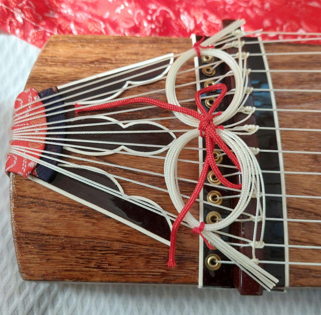 ミニ琴 新品文化箏 和楽器 琴 箏　60cm 爪セット13弦日本音楽著作権協会