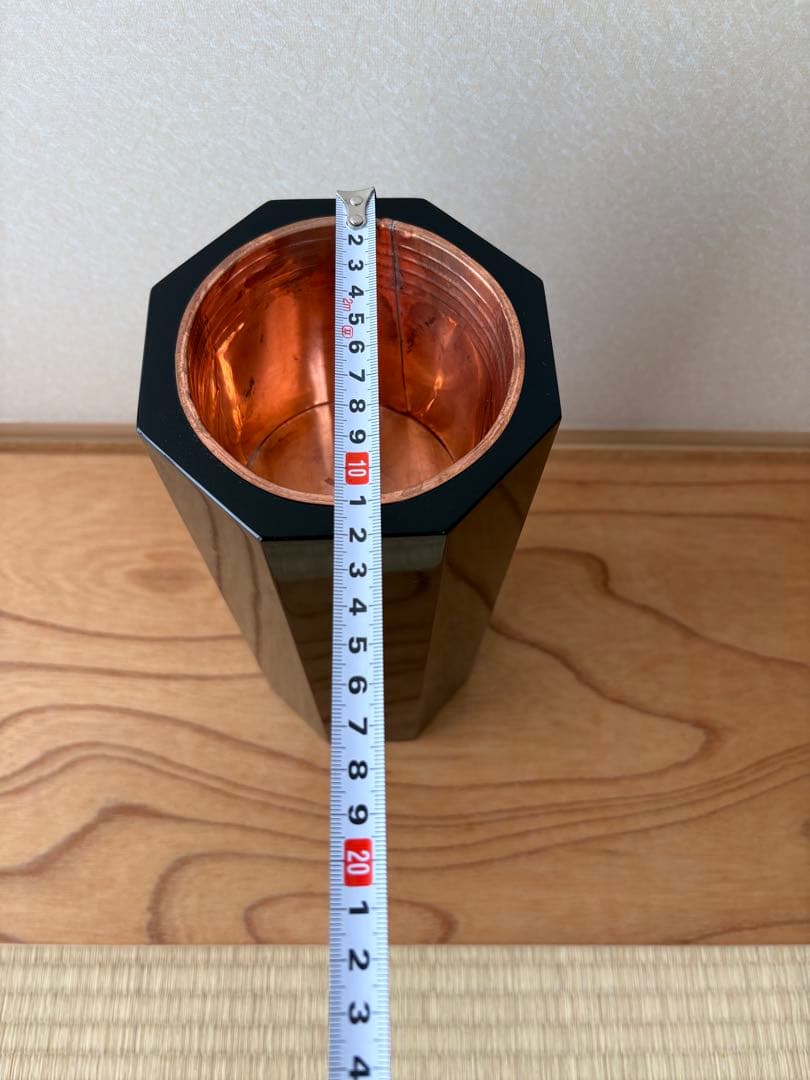 61 【おまとめ可能】　華道　八角塗寸胴　華道具　寸どう　生け花　花器　花入れ