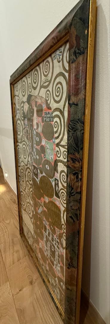 接吻 グスタフ・クリムト 「抱擁」アートポスター入り額