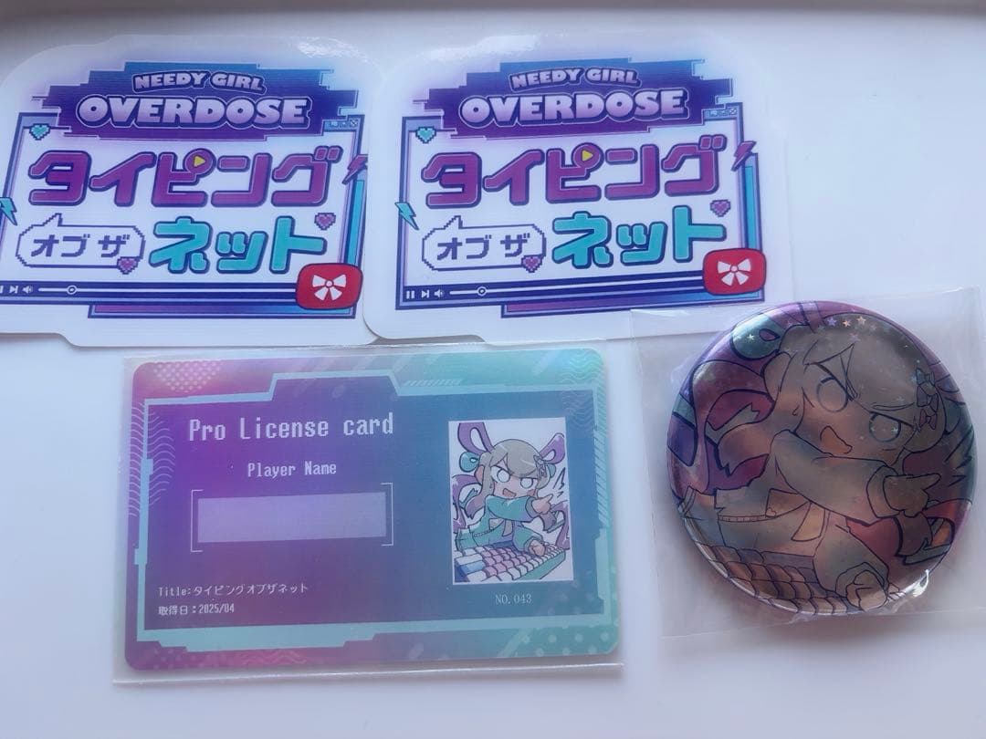 ニディガ 超てんちゃん プロライセンスカード ステッカー 缶バッジ