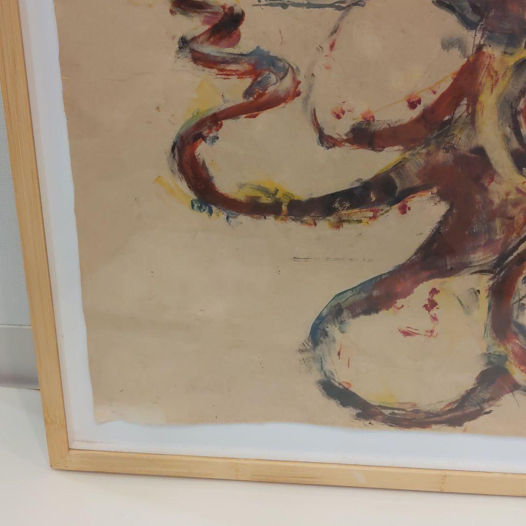 蛸のペインティング　額装　縁起物