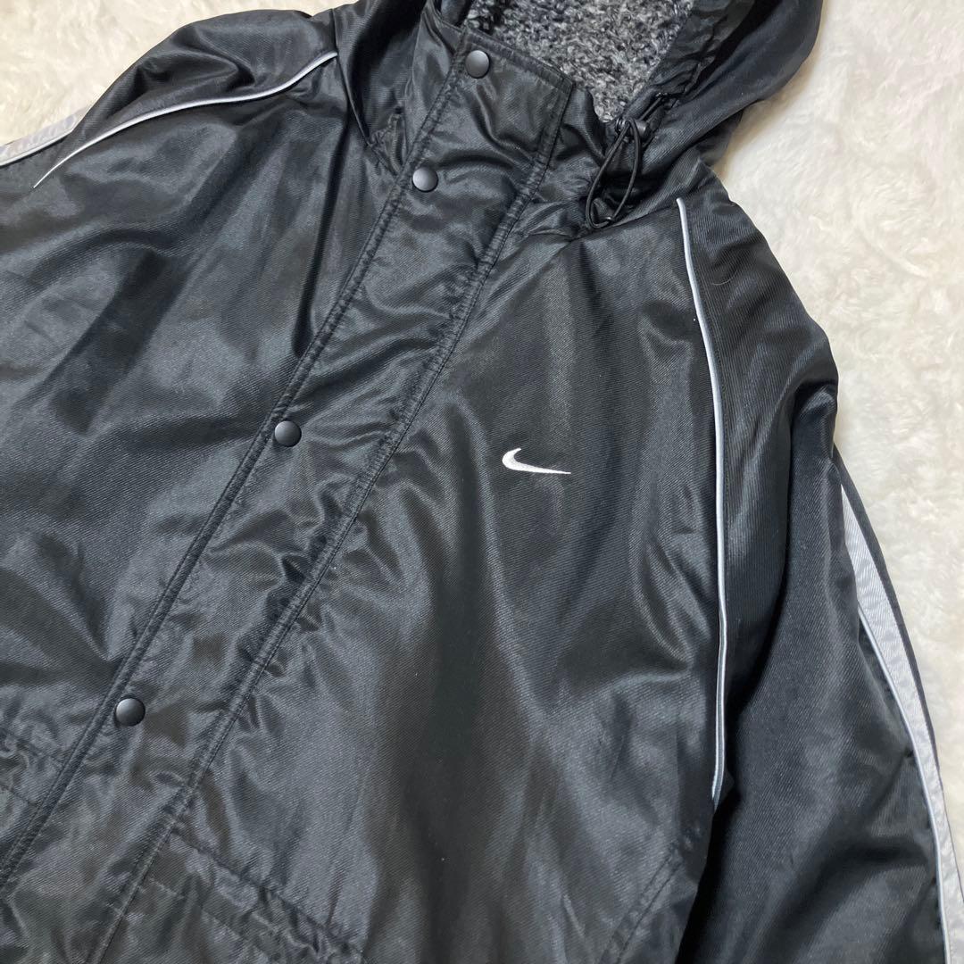 ナイキ ベンチコート 裏ボア ダブルジップ ブラック XXL 大きいサイズ