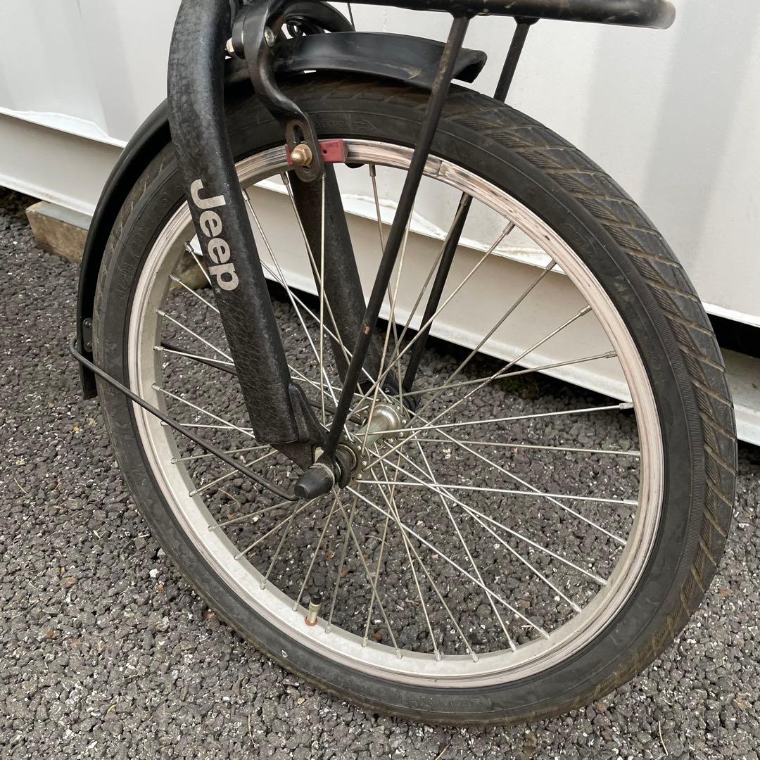 折りたたみ自転車 20インチ JEEP 6段変速カゴ付き